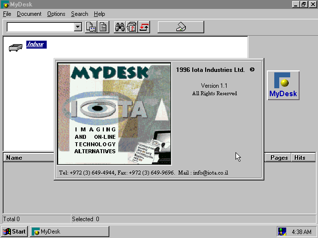 Mydesk 1.1 - About